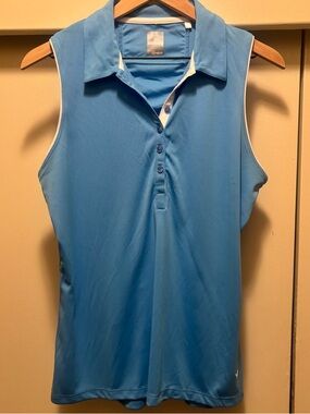 Callaway Women’s Opti-Dri Sleeveless Golf Polo. LIght Blue. SIze L